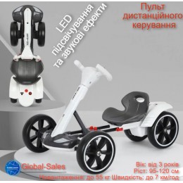 Дитячий електрокарт з пультом керування Spoko SP-V17 6V4,5 білий