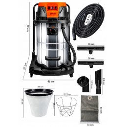 Пылесос для влажной и сухой уборки MALTEC 80л - 3000Вт ML3600W