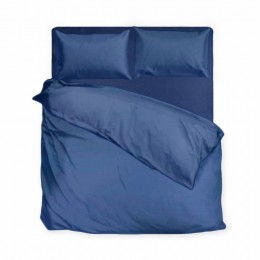Комплект постельного белья SoundSleep Silken сатин Двуспальный евро 200х220 см синий (2800004482318)