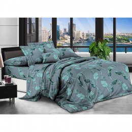 Комплект постельного белья SoundSleep Leaves бязь Двуспальный 175х215 см серый (2800004649377)