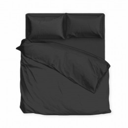 Комплект постельного белья SoundSleep Silken сатин-страйп Полуторный 160х215 см черный (2800004482202)