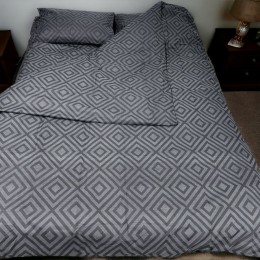 Комплект постельного белья SoundSleep Rhomb Black бязь евро 200х220 см (94316513)