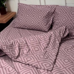 Комплект постельного белья SoundSleep Rhomb Brown бязь полуторный 160х220 см (94317299)