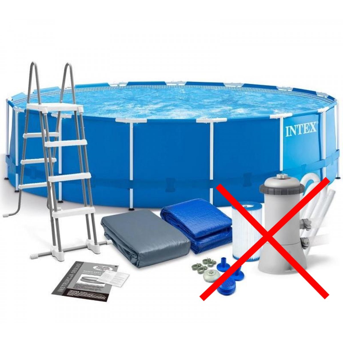 Каркасный бассейн Prism Frame Pool  Intex 28242-1 New (Диаметр 457 x Высота 122см) 