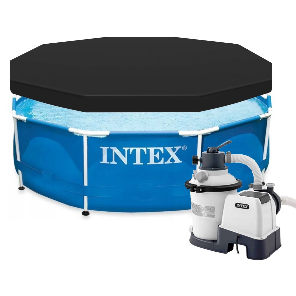 Каркасный бассейн Metal Frame Pool  Intex 28200-26642-28030 (Диаметр 305 x Высота 76см) 