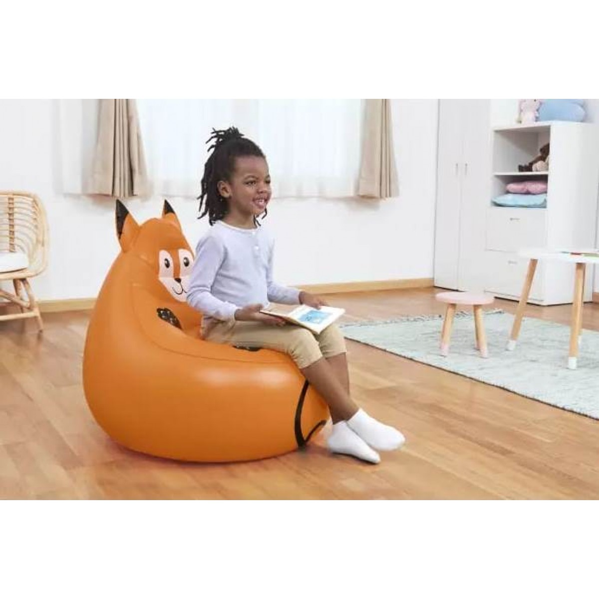 Bestway 75116-fox (72 x 72 x 72см) Надувное кресло, оранжевое Bestway 75116-fox (72 x 72 x 72см) Надувное кресло, оранжевое