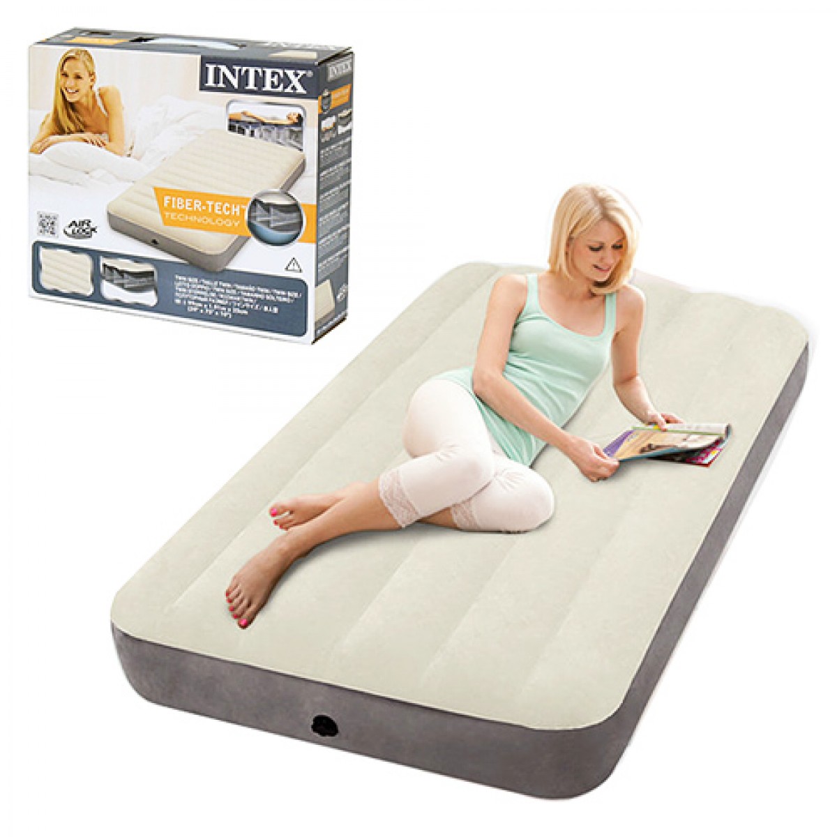 Intex 64101 (191 x 99 x 25см) Надувной матрас Intex 64101 (191 x 99 x 25см) Надувной матрас
