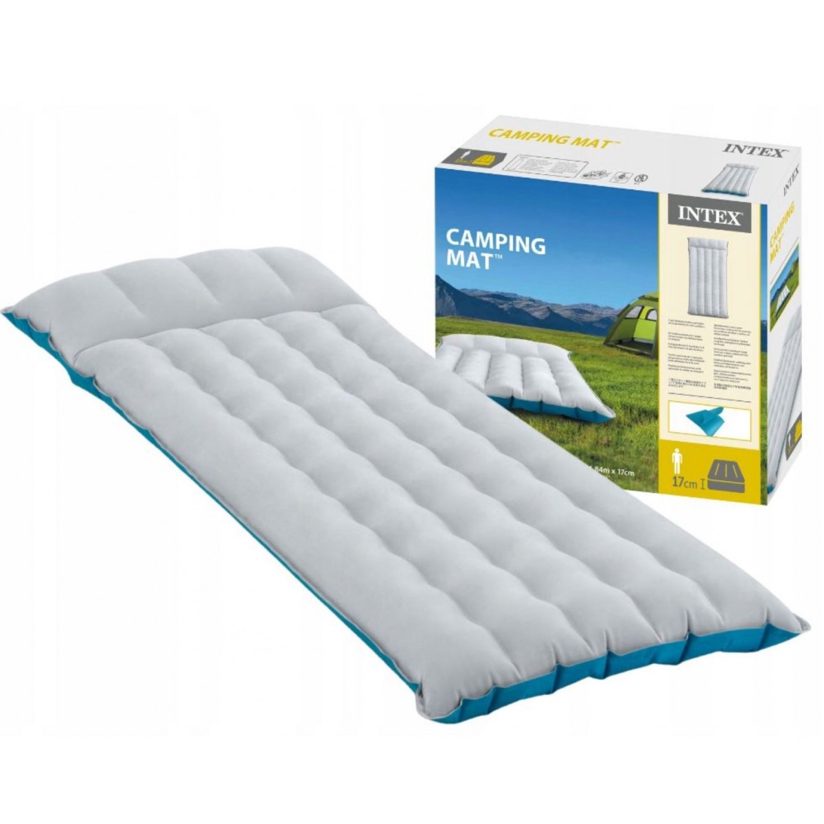 Intex 67997 (184 x 67 x 17см) Надувной матрас кемпинговый, тканевый