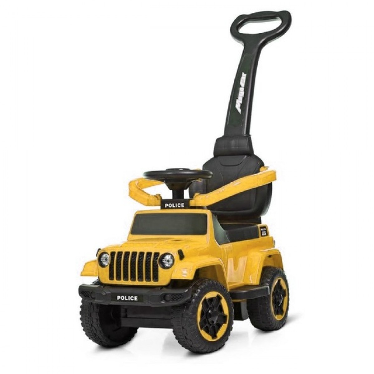 Дитяча машинка каталка-толокар Spoko SP-219 з батьківською ручкою жовтий  42400200