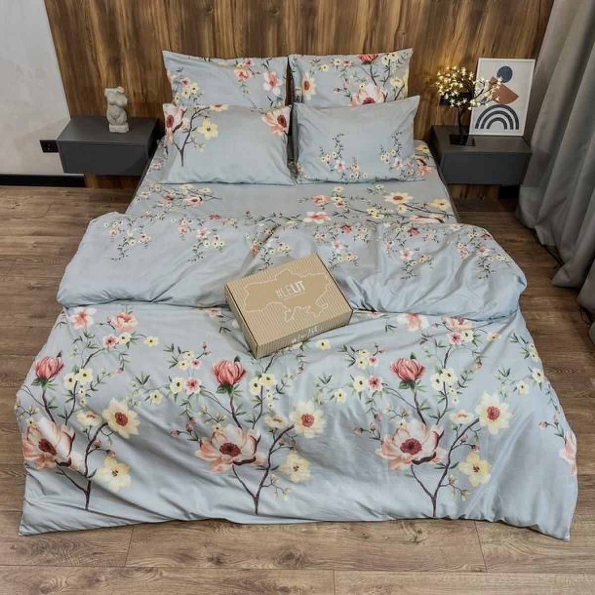 Постельное белье “LeLIT”,Поликотон,Оливковый,Евро, P-0092