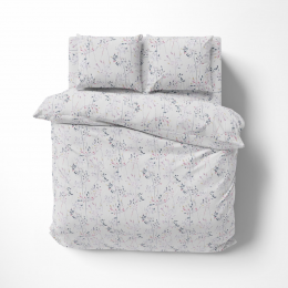 Постельное белье “LeLIT”, Бязь,Белый с принтом,Полтораспальный,B-1161