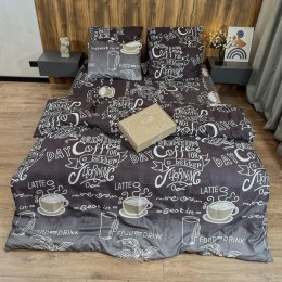 Постельное белье “LeLIT”,Поликотон,Коричневый с бежевым,Полтораспальный, P-0093