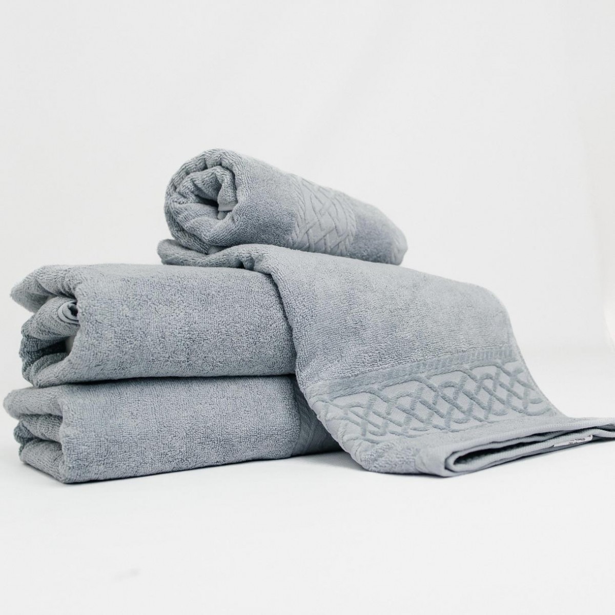 Набор Махровых полотенец “LeLIT”, Махра, Серый, 50/90 и 70/140,8063 Набор Махровых полотенец “LeLIT”, Махра, Серый, 50/90 и 70/140,8063