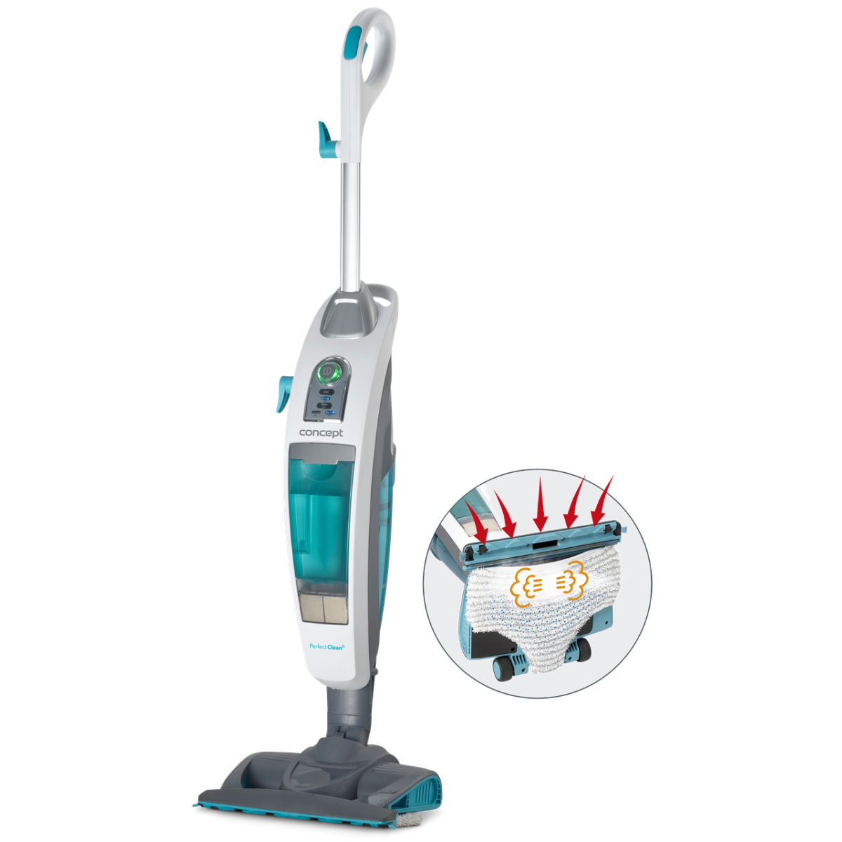 Паровая швабра и пылесос 3 в 1 Concept PERFECT CLEAN CP3000 Паровая швабра и пылесос 3 в 1 Concept PERFECT CLEAN CP3000