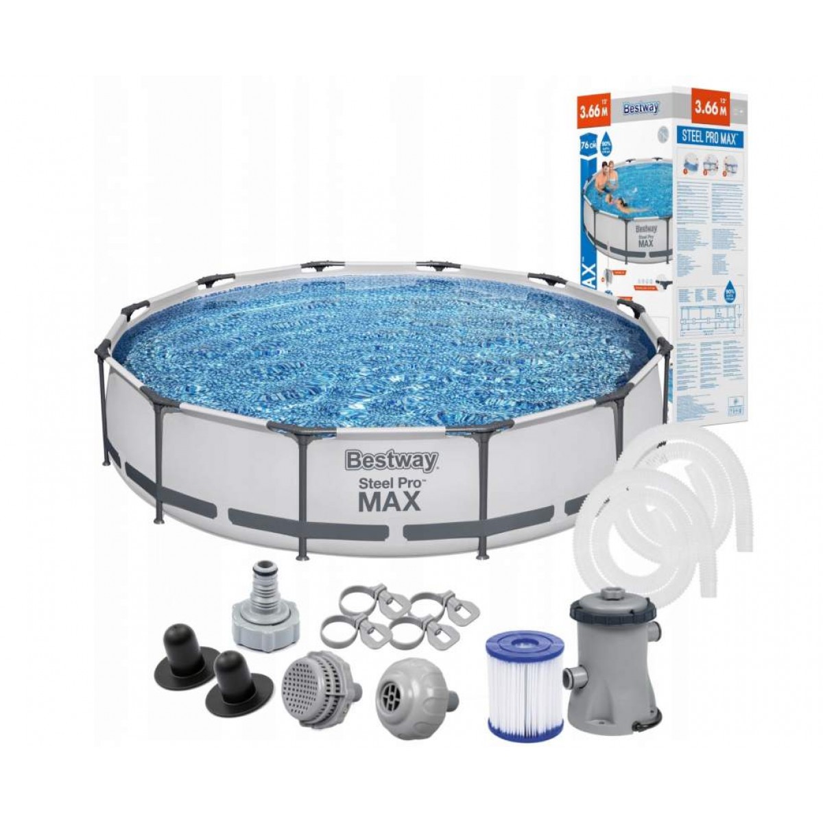 Каркасный бассейн Steel Pro Frame Pool Bestway 56416 (Диаметр 366 x Высота 76см) Каркасный бассейн Steel Pro Frame Pool Bestway 56416 (Диаметр 366 x Высота 76см)
