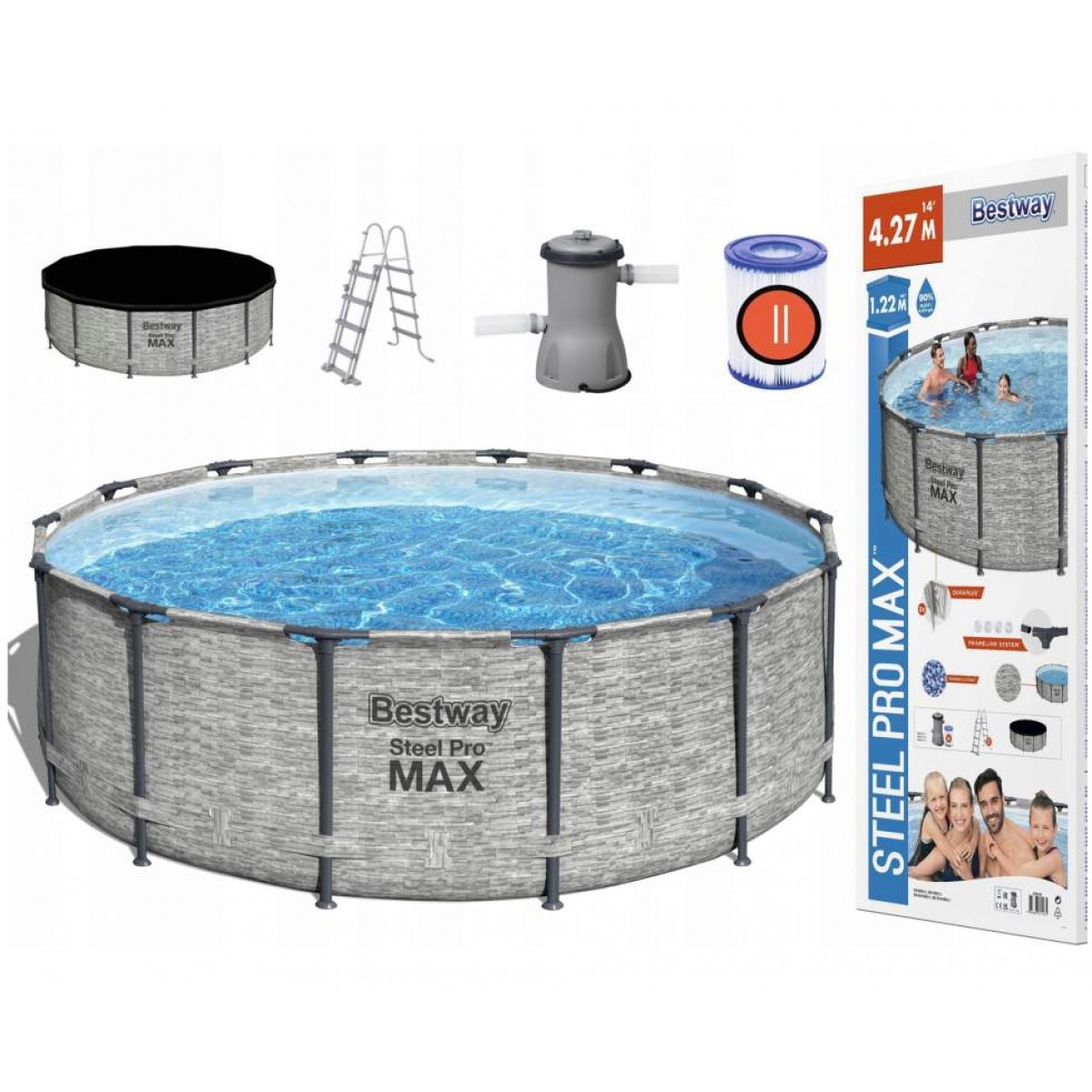Каркасный бассейн Bestway 5619d (Диаметр 427 x Высота 122см) 