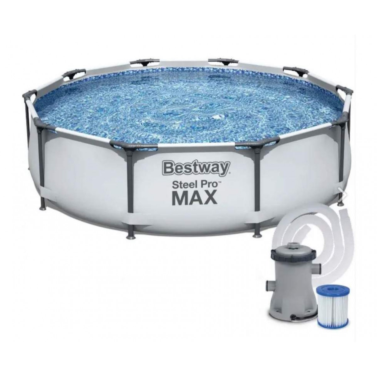Каркасный бассейн Steel Pro Frame Pool  Bestway 56260 (Диаметр 366 x Высота 100см) 