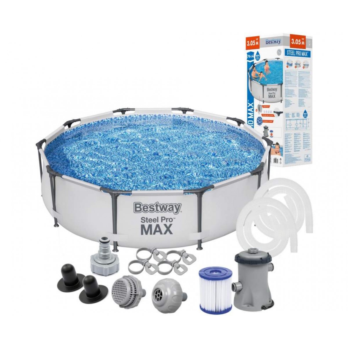 Каркасный бассейн Steel Pro Frame Pool (intex 28202)  Bestway 56408 (Диаметр 305 x Высота 76см) 