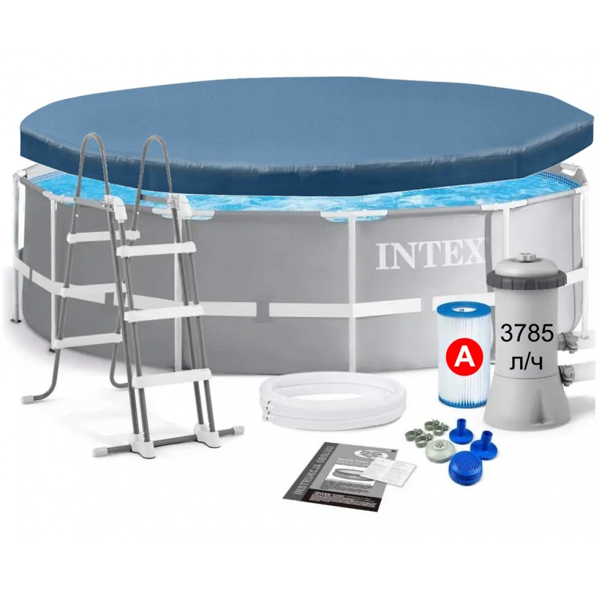 Каркасный бассейн Prism Frame Pool  Intex 26718-3 New (Диаметр 366 x Высота 122см) 