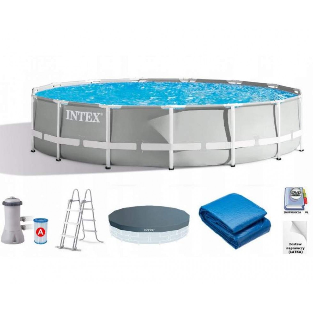 Каркасный бассейн Prism Frame Pool  Intex 26724 (Диаметр 457 x Высота 107см) 