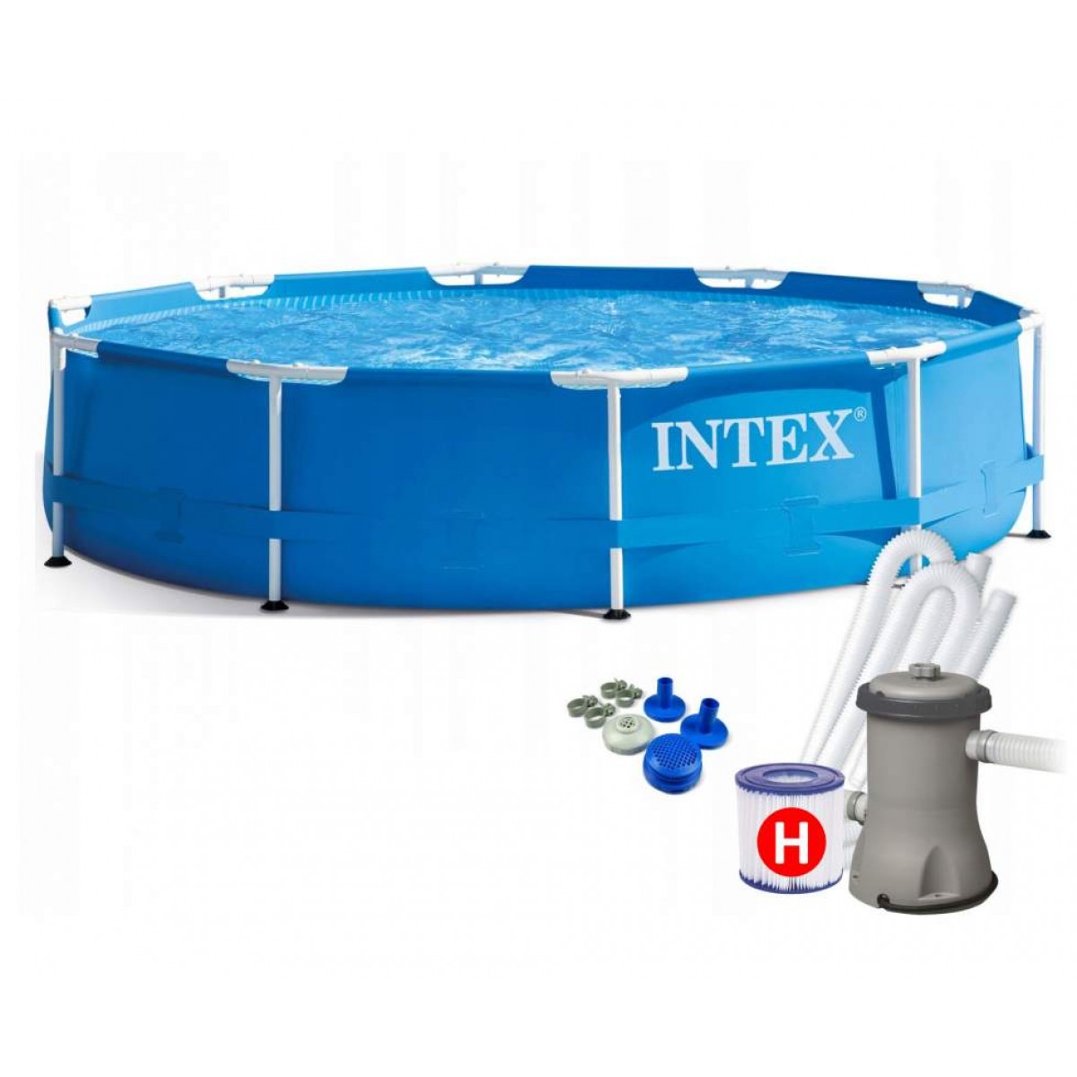 Каркасный бассейн Metal Frame Pool  Intex 28202 (Диаметр 305 x Высота 76см) 