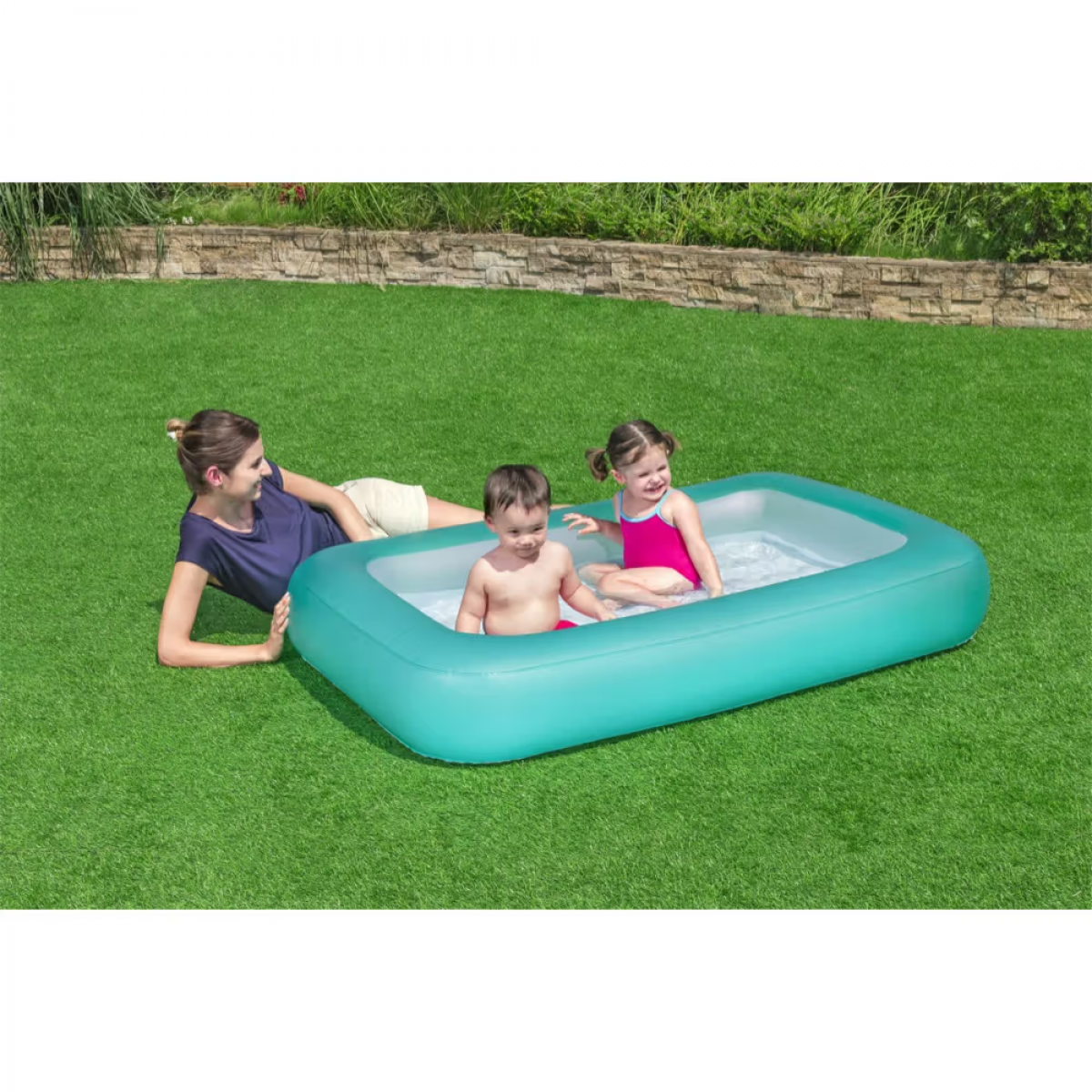 Надувной детский бассейн Бирюзовый Bestway 51115-turquoise (165 x 104 x 25см) Надувной детский бассейн Бирюзовый Bestway 51115-turquoise (165 x 104 x 25см)