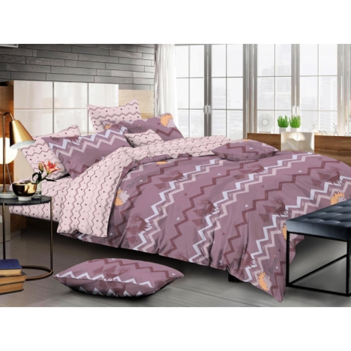 Комплект Евро постельного белья Moka Textile Бязь Лапландия  200х220см