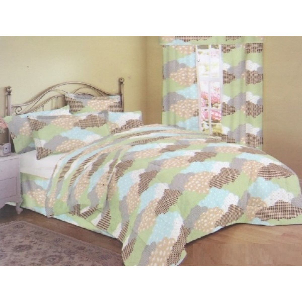 Комплект Евро постельного белья Moka Textile Печворк Бязь Люкс 200*220 Комплект Евро постельного белья Moka Textile Печворк Бязь Люкс 200*220