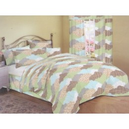 Комплект Евро постельного белья Moka Textile  Печворк Бязь Люкс  200*220