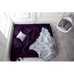 Комплект полуторного постельного белья Moka Textile Каприз Роял Аметист в ПОДАРОЧНОЙ КОРОБКЕ Сатин 145*210