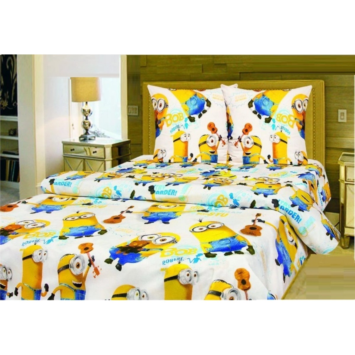 Комплект Детского постельного белья Moka Textile Бязь Миньоны 100х145см