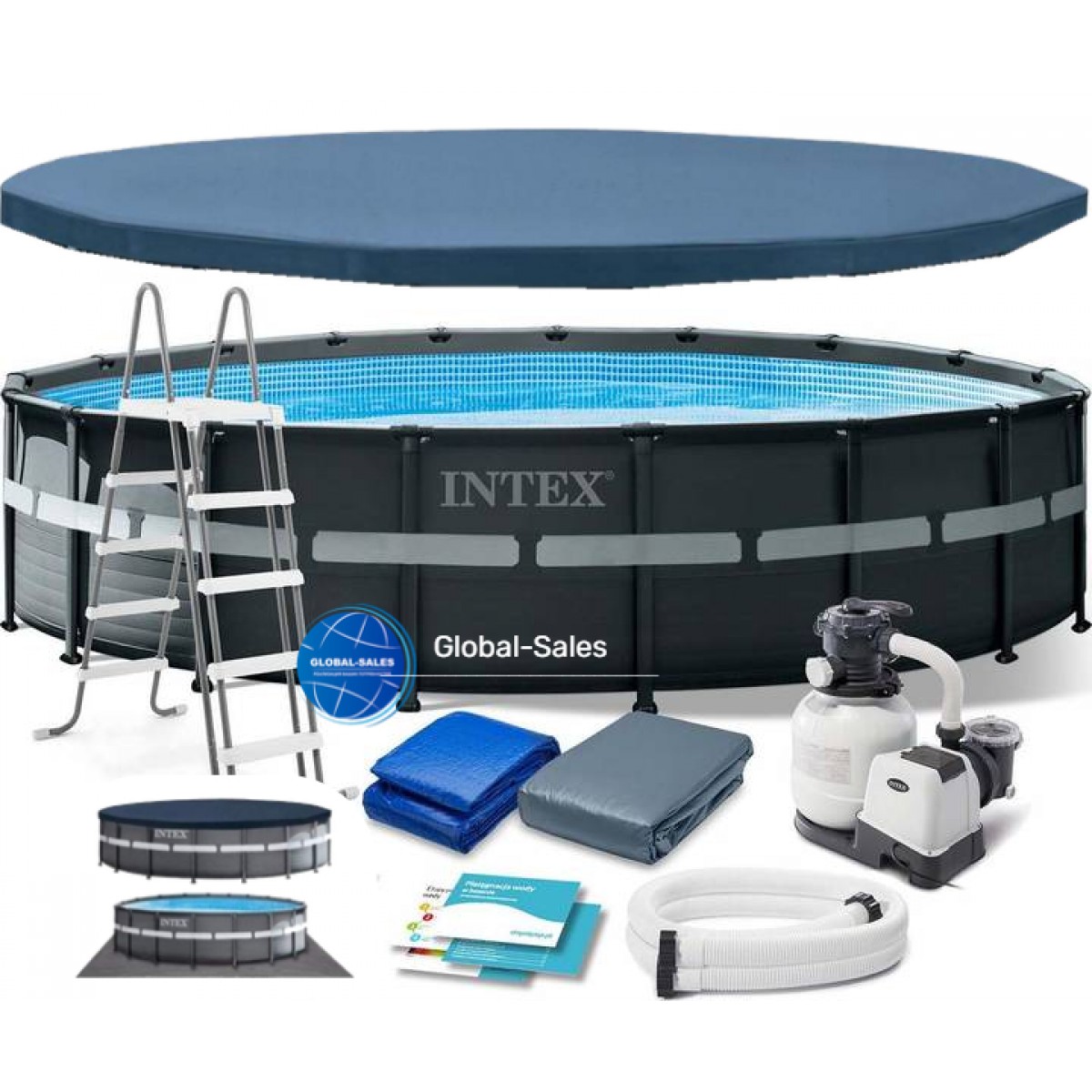 Каркасный бассейн ULTRA x TR™ FRAME POOL  Intex 26330 (Диаметр 549 x Высота 132см) 
