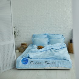 Семейное Страйп-Сатин постельное белье Небесное Calipso 150*220см Семейное Страйп-Сатин постельное белье Небесное Calipso 150*220см