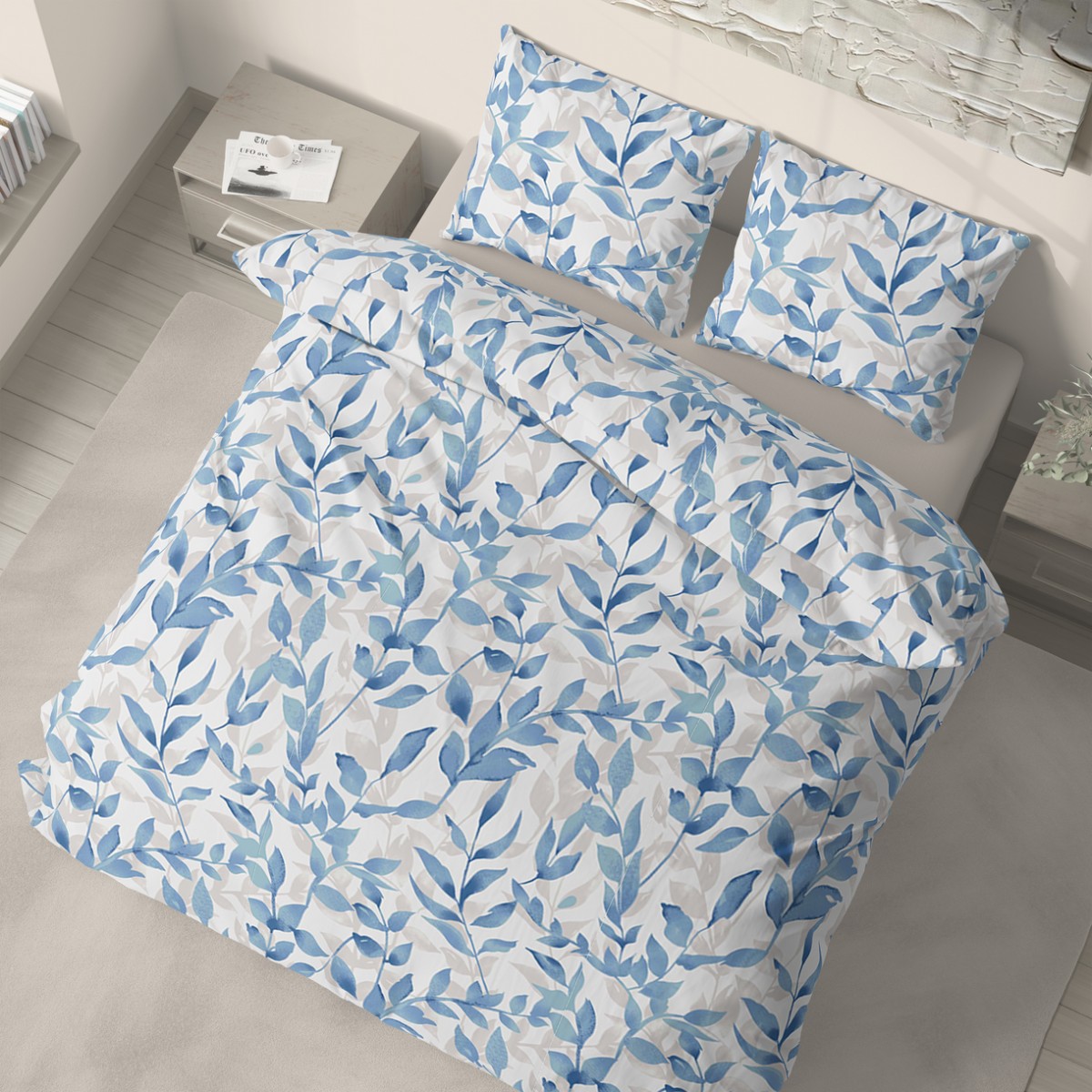 Постельное белье “LeLIT”, Бязь,Бежевый с Белым,Полтораспальный, B-1165