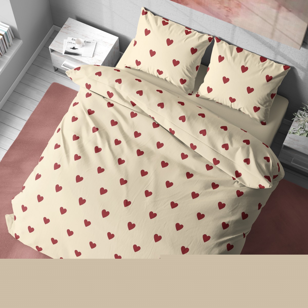 Постельное белье “LeLIT”, Бязь,Молочный,Полтораспальный, B-1170