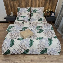 Постельное белье “LeLIT”,Поликотон,Молочный с принтом,Евро, P-0081