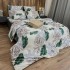 Постельное белье “LeLIT”,Поликотон,Молочный с принтом,Евро, P-0081