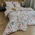 Постельное белье “LeLIT”,Поликотон,Светло-Серый с розовым,Полтораспальный, P-0094
