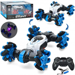 Машина STUNT на радиоуправлении синяя (666-810 BA) свет, вращение на 360°, езда из стороны в сторону, подъем корпуса, пульт 2.4GHz, аккумулятор 3.7V