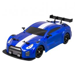 Машина на радиоуправлении DRIFT RETURNS синяя (SC 16 A 01/04) свет, парогенератор, 1:16, 4х4, скорость до 18+км/ч, пульт 2.4G, аккумулятор 7.4V