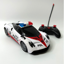 Машина на радиоуправлении Полиция SPEED белая (DYQ 030-5) - мерцающая яркая подсветка внутри машинки.