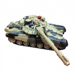 Танк на радиоуправлении (2056)  звуковые и световые эффекты - пульт управления; - аккумулятор 3.7V; - USB кабель для подзарядки.