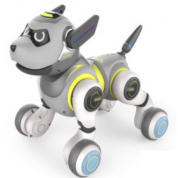 Собачка на радиоуправлении (G 55) музыкальная серо - желтая