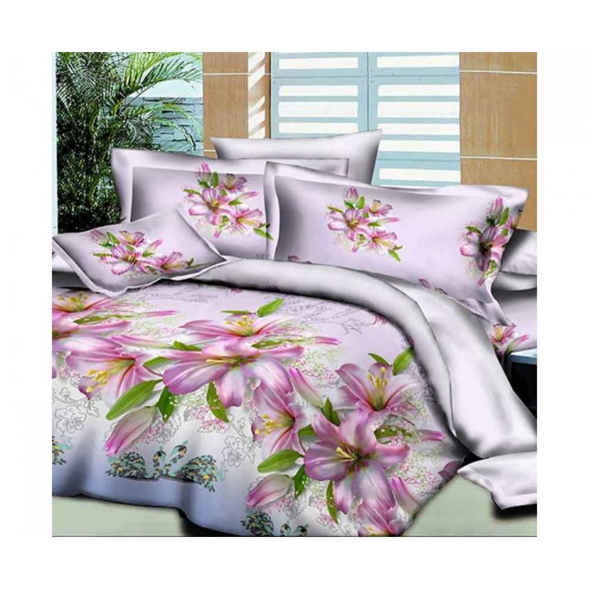 Полуторное постельное белье  Auera РАНФОРС  PINK LILY 145х210