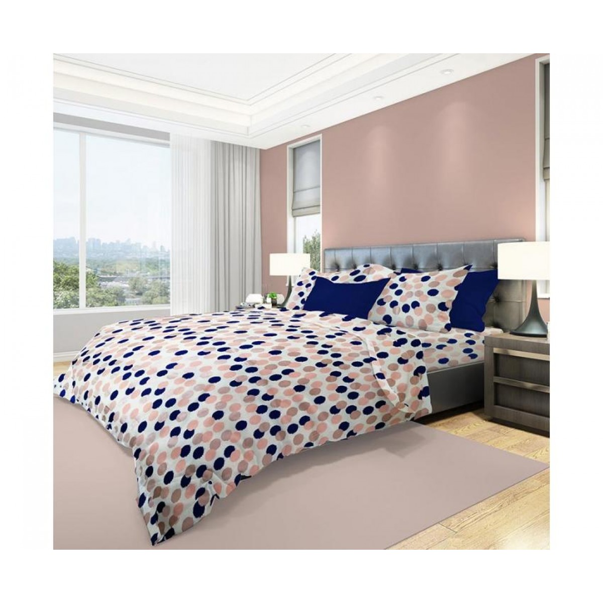 Комплект постельного белья Евро  Auera РАНФОРС  PEAS-PINK AMERICAN  200х240