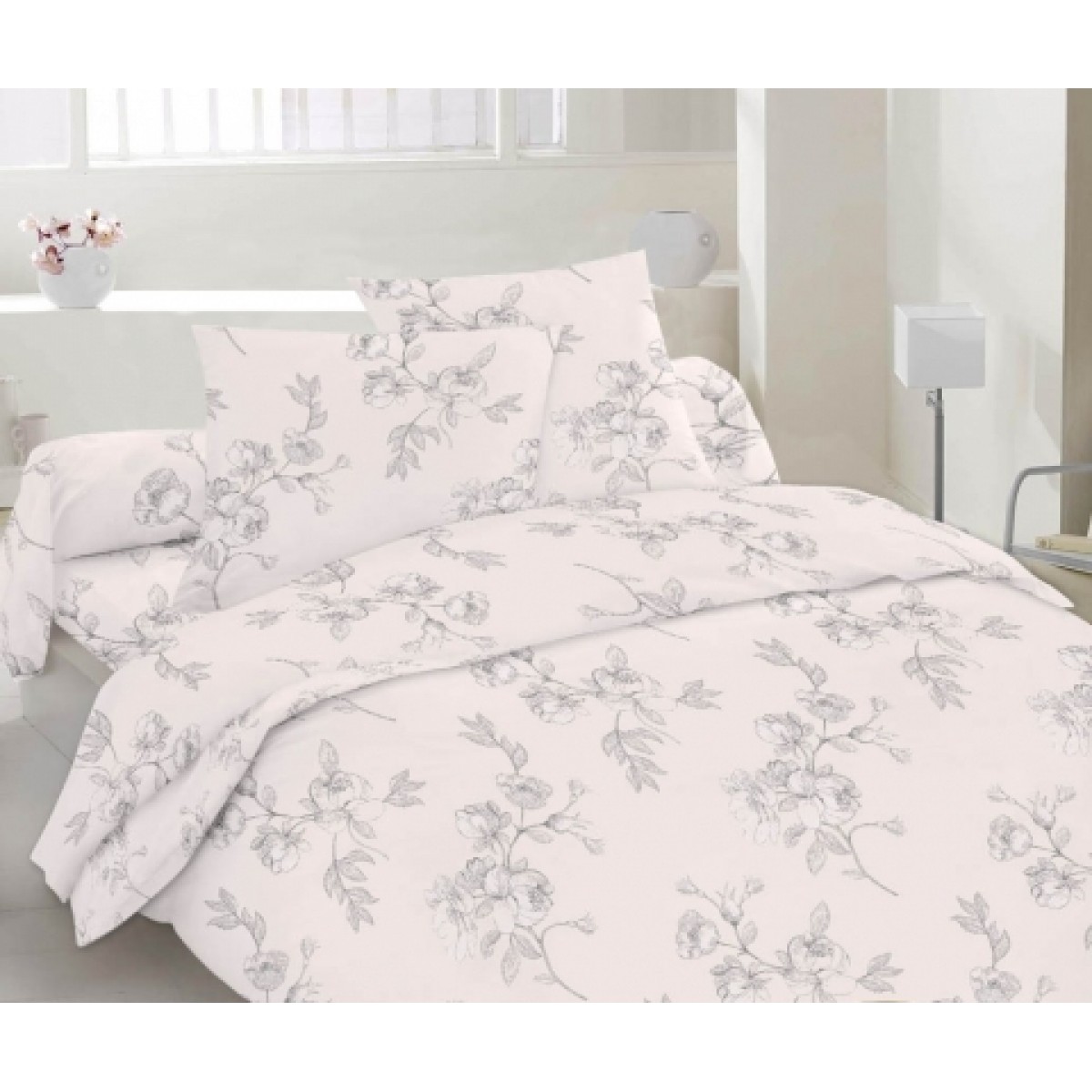 Комплект двуспального постельного белья Moka Textile Сатин Каприз 175х210см