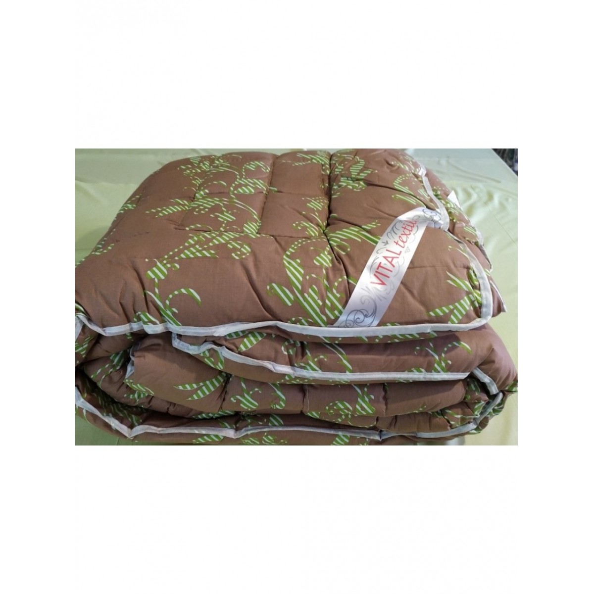 Одеяло евро Искусственная шерсть VITAL-TEXTIL коричневая бязь Gold  200*220