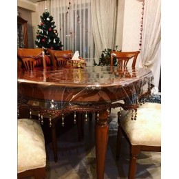 Силиконовая Скатерть СALIPSO с Коричневой Бахромой и Стеклярусом 130x80см Силиконовая Скатерть СALIPSO с Коричневой Бахромой и Стеклярусом 130x80см