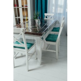 Силиконовая Скатерть  Royal House со Стразовой Серебряной лентой 300х150см