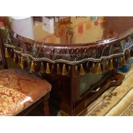 Силиконовая Скатерть  СALIPSO с трехцветной  бахромой  100x100см